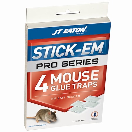 Jt Eaton JT Eaton Stick-Em Pro Series Small Glue Trap For Mice 4 pk 133P